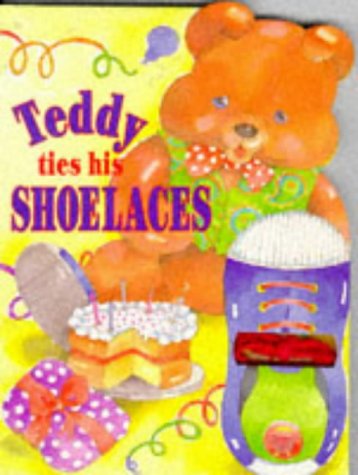 Teddy ties his Shoelaces