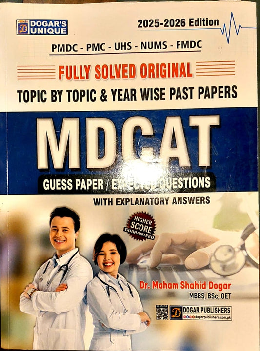 MDCAT Original Past Papers (Fully Solved)